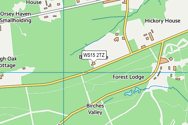 WS15 2TZ map - OS VectorMap District (Ordnance Survey) WS15 2TZ map - OS VectorMap District (Ordnance Survey)