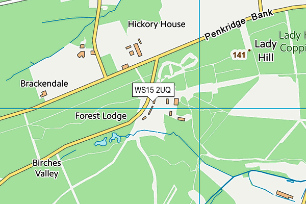 WS15 2UQ map - OS VectorMap District (Ordnance Survey) WS15 2UQ map - OS VectorMap District (Ordnance Survey)