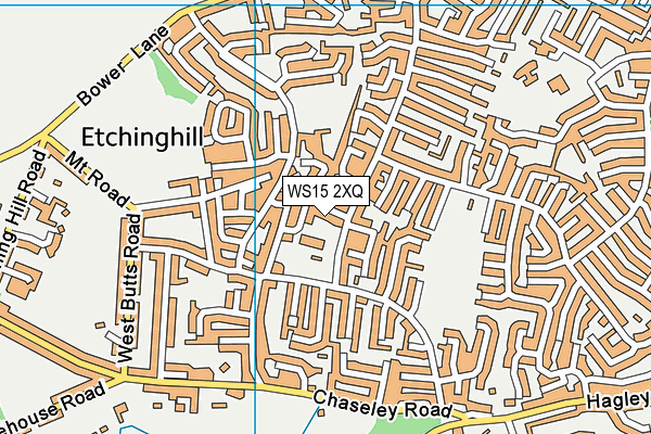 WS15 2XQ map - OS VectorMap District (Ordnance Survey) WS15 2XQ map - OS VectorMap District (Ordnance Survey)
