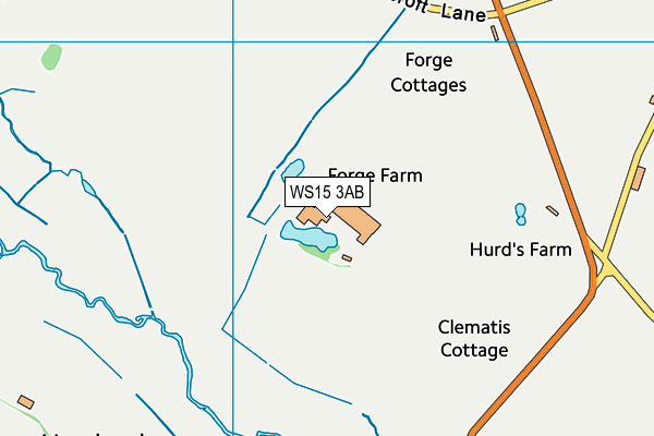 WS15 3AB map - OS VectorMap District (Ordnance Survey) WS15 3AB map - OS VectorMap District (Ordnance Survey)