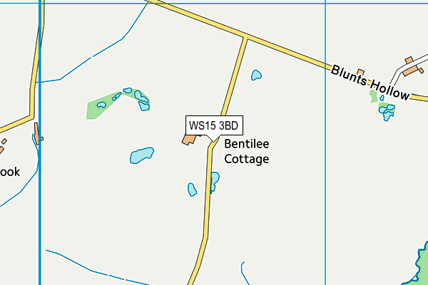 WS15 3BD map - OS VectorMap District (Ordnance Survey) WS15 3BD map - OS VectorMap District (Ordnance Survey)