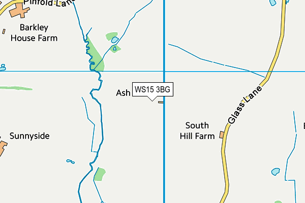 WS15 3BG map - OS VectorMap District (Ordnance Survey) WS15 3BG map - OS VectorMap District (Ordnance Survey)