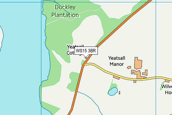 WS15 3BR map - OS VectorMap District (Ordnance Survey) WS15 3BR map - OS VectorMap District (Ordnance Survey)