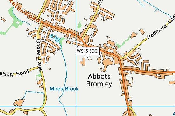 WS15 3DQ map - OS VectorMap District (Ordnance Survey) WS15 3DQ map - OS VectorMap District (Ordnance Survey)