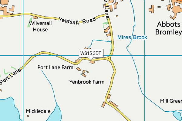 WS15 3DT map - OS VectorMap District (Ordnance Survey) WS15 3DT map - OS VectorMap District (Ordnance Survey)