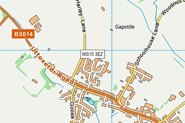 WS15 3EZ map - OS VectorMap District (Ordnance Survey) WS15 3EZ map - OS VectorMap District (Ordnance Survey)