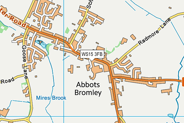 WS15 3FB map - OS VectorMap District (Ordnance Survey) WS15 3FB map - OS VectorMap District (Ordnance Survey)