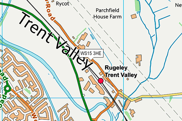 WS15 3HE map - OS VectorMap District (Ordnance Survey) WS15 3HE map - OS VectorMap District (Ordnance Survey)