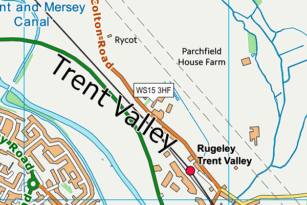 WS15 3HF map - OS VectorMap District (Ordnance Survey)