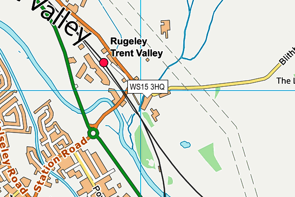 WS15 3HQ map - OS VectorMap District (Ordnance Survey) WS15 3HQ map - OS VectorMap District (Ordnance Survey)
