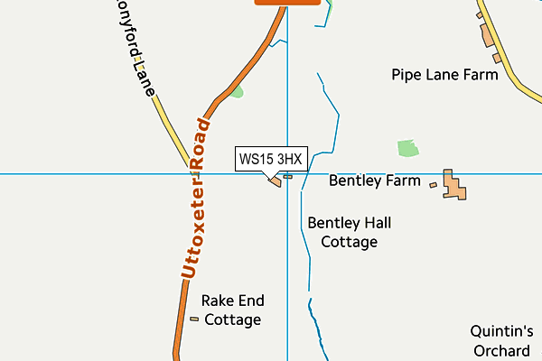 WS15 3HX map - OS VectorMap District (Ordnance Survey) WS15 3HX map - OS VectorMap District (Ordnance Survey)