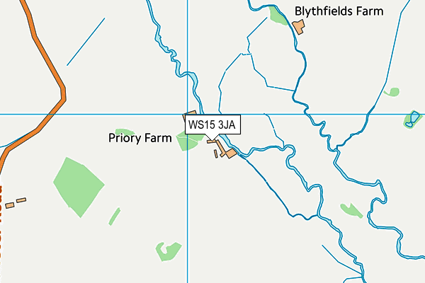 WS15 3JA map - OS VectorMap District (Ordnance Survey) WS15 3JA map - OS VectorMap District (Ordnance Survey)