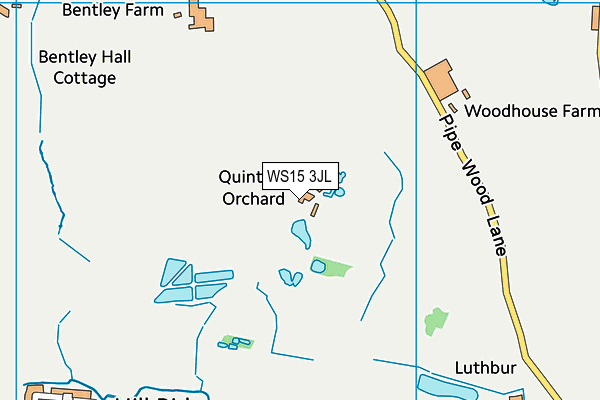 WS15 3JL map - OS VectorMap District (Ordnance Survey) WS15 3JL map - OS VectorMap District (Ordnance Survey)