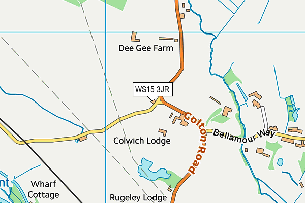 WS15 3JR map - OS VectorMap District (Ordnance Survey)