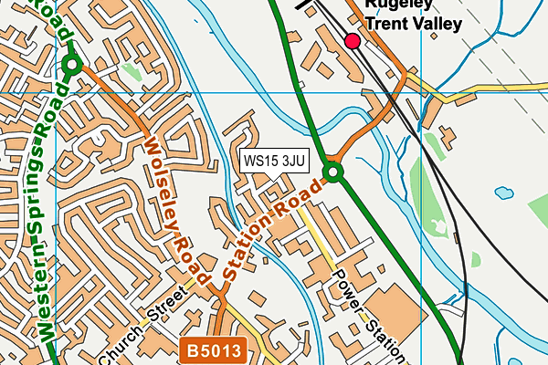 WS15 3JU map - OS VectorMap District (Ordnance Survey) WS15 3JU map - OS VectorMap District (Ordnance Survey)