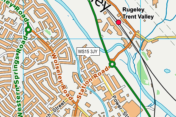 WS15 3JY map - OS VectorMap District (Ordnance Survey) WS15 3JY map - OS VectorMap District (Ordnance Survey)