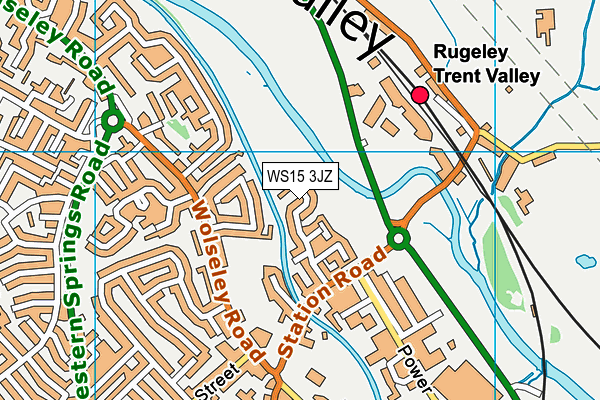 WS15 3JZ map - OS VectorMap District (Ordnance Survey) WS15 3JZ map - OS VectorMap District (Ordnance Survey)