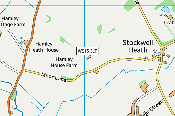 WS15 3LT map - OS VectorMap District (Ordnance Survey) WS15 3LT map - OS VectorMap District (Ordnance Survey)