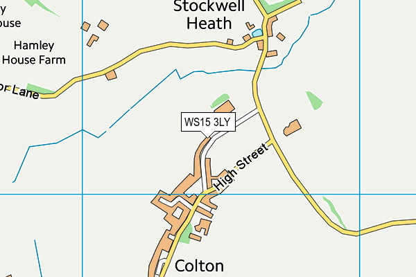 WS15 3LY map - OS VectorMap District (Ordnance Survey) WS15 3LY map - OS VectorMap District (Ordnance Survey)