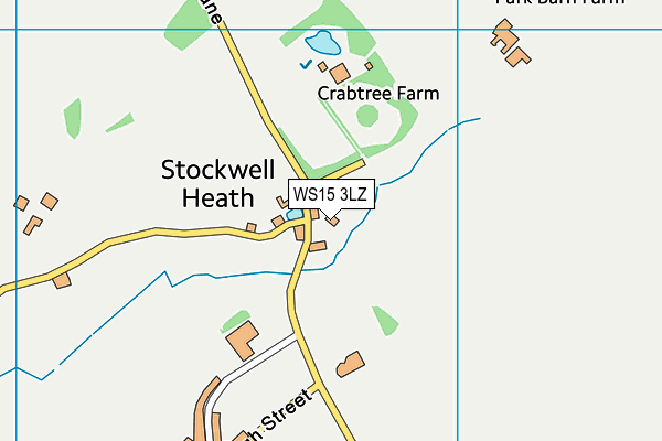 WS15 3LZ map - OS VectorMap District (Ordnance Survey) WS15 3LZ map - OS VectorMap District (Ordnance Survey)