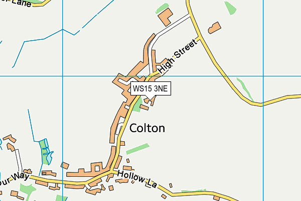 WS15 3NE map - OS VectorMap District (Ordnance Survey) WS15 3NE map - OS VectorMap District (Ordnance Survey)