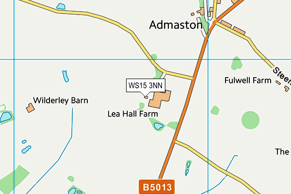 WS15 3NN map - OS VectorMap District (Ordnance Survey) WS15 3NN map - OS VectorMap District (Ordnance Survey)