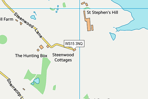 WS15 3NQ map - OS VectorMap District (Ordnance Survey) WS15 3NQ map - OS VectorMap District (Ordnance Survey)