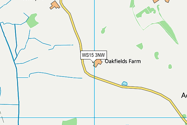 WS15 3NW map - OS VectorMap District (Ordnance Survey) WS15 3NW map - OS VectorMap District (Ordnance Survey)