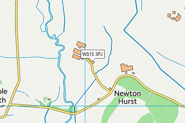 WS15 3PJ map - OS VectorMap District (Ordnance Survey) WS15 3PJ map - OS VectorMap District (Ordnance Survey)
