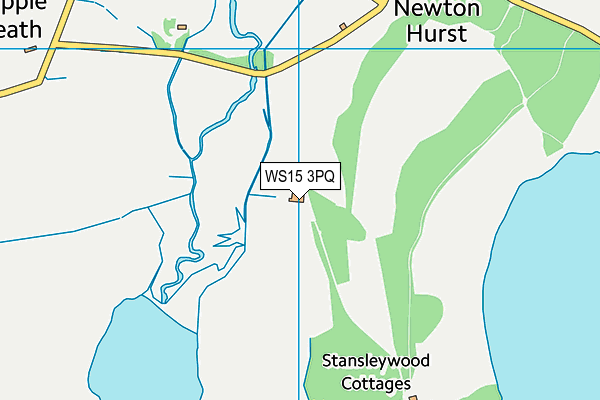 WS15 3PQ map - OS VectorMap District (Ordnance Survey) WS15 3PQ map - OS VectorMap District (Ordnance Survey)