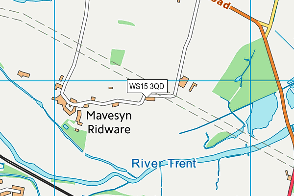 WS15 3QD map - OS VectorMap District (Ordnance Survey) WS15 3QD map - OS VectorMap District (Ordnance Survey)