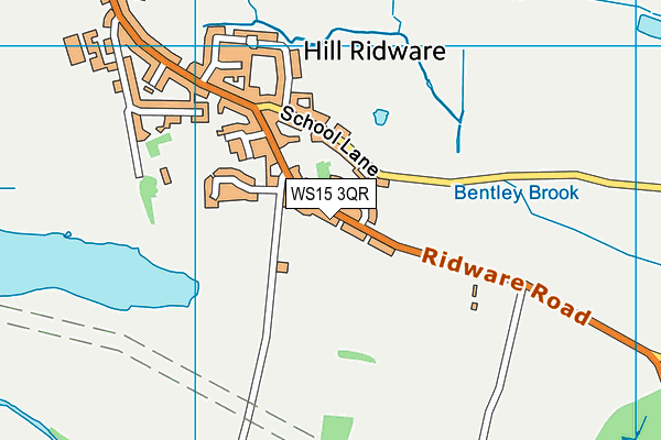 WS15 3QR map - OS VectorMap District (Ordnance Survey)