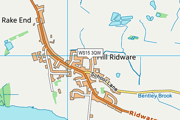 WS15 3QW map - OS VectorMap District (Ordnance Survey) WS15 3QW map - OS VectorMap District (Ordnance Survey)