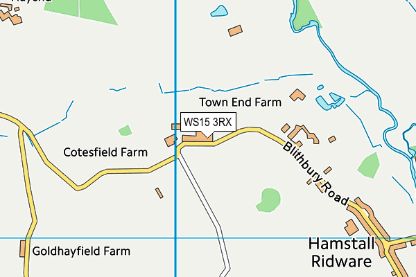 WS15 3RX map - OS VectorMap District (Ordnance Survey) WS15 3RX map - OS VectorMap District (Ordnance Survey)