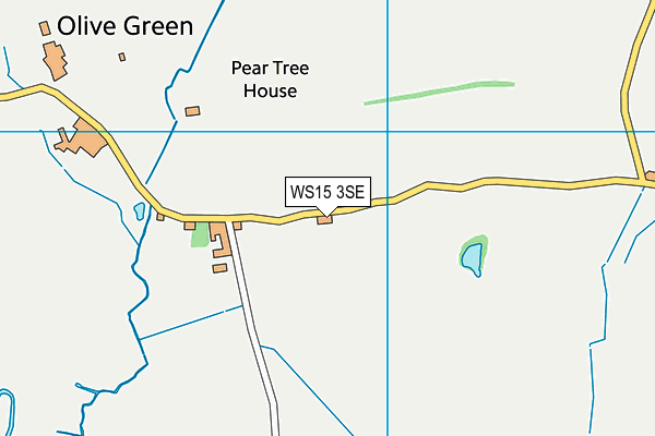 WS15 3SE map - OS VectorMap District (Ordnance Survey) WS15 3SE map - OS VectorMap District (Ordnance Survey)