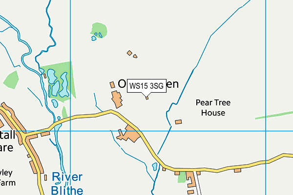WS15 3SG map - OS VectorMap District (Ordnance Survey) WS15 3SG map - OS VectorMap District (Ordnance Survey)