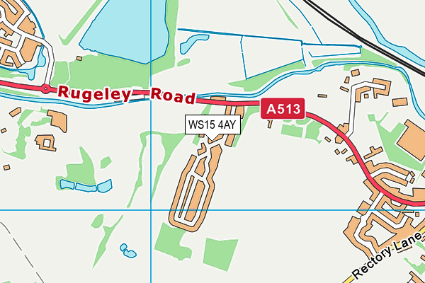 WS15 4AY map - OS VectorMap District (Ordnance Survey) WS15 4AY map - OS VectorMap District (Ordnance Survey)