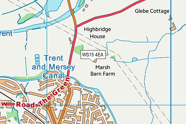 WS15 4EA map - OS VectorMap District (Ordnance Survey) WS15 4EA map - OS VectorMap District (Ordnance Survey)