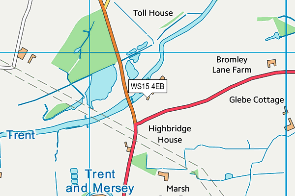 WS15 4EB map - OS VectorMap District (Ordnance Survey) WS15 4EB map - OS VectorMap District (Ordnance Survey)