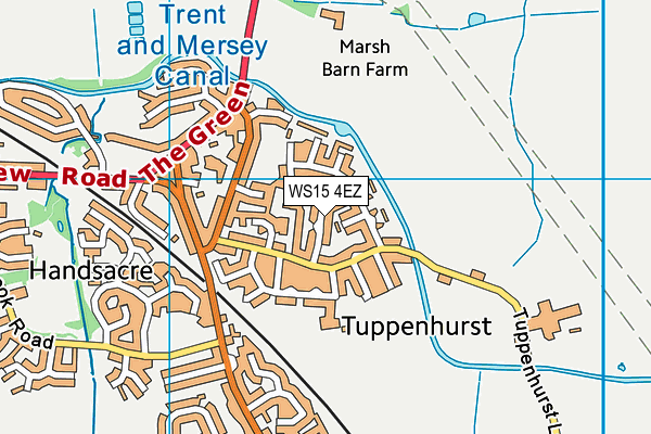 WS15 4EZ map - OS VectorMap District (Ordnance Survey) WS15 4EZ map - OS VectorMap District (Ordnance Survey)
