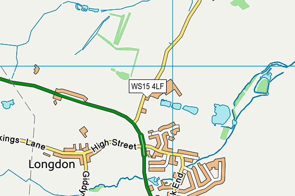 WS15 4LF map - OS VectorMap District (Ordnance Survey) WS15 4LF map - OS VectorMap District (Ordnance Survey)