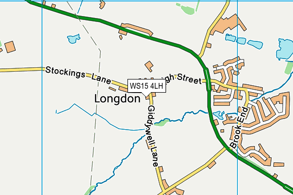 WS15 4LH map - OS VectorMap District (Ordnance Survey) WS15 4LH map - OS VectorMap District (Ordnance Survey)
