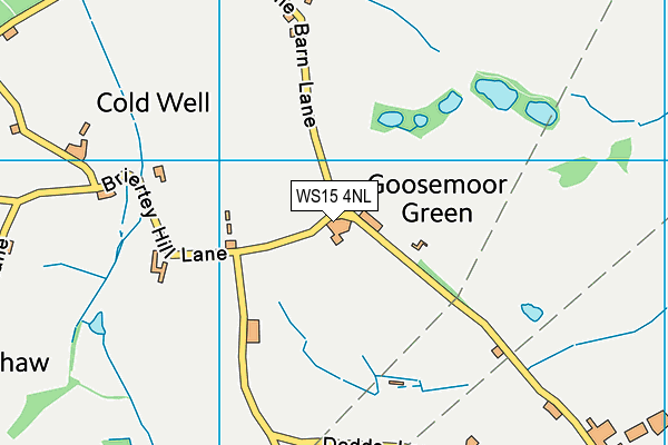 WS15 4NL map - OS VectorMap District (Ordnance Survey) WS15 4NL map - OS VectorMap District (Ordnance Survey)