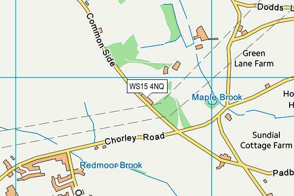 WS15 4NQ map - OS VectorMap District (Ordnance Survey) WS15 4NQ map - OS VectorMap District (Ordnance Survey)