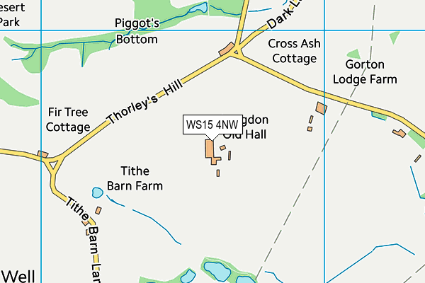 WS15 4NW map - OS VectorMap District (Ordnance Survey) WS15 4NW map - OS VectorMap District (Ordnance Survey)