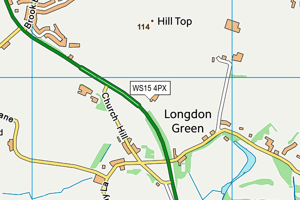 WS15 4PX map - OS VectorMap District (Ordnance Survey) WS15 4PX map - OS VectorMap District (Ordnance Survey)