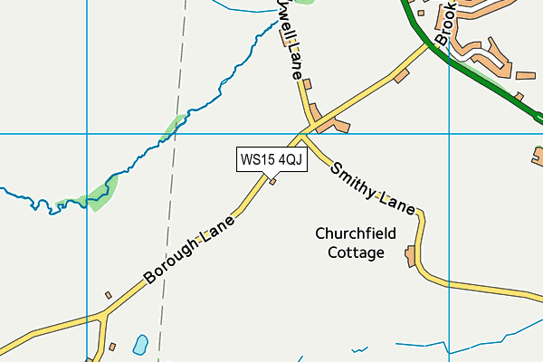 WS15 4QJ map - OS VectorMap District (Ordnance Survey) WS15 4QJ map - OS VectorMap District (Ordnance Survey)