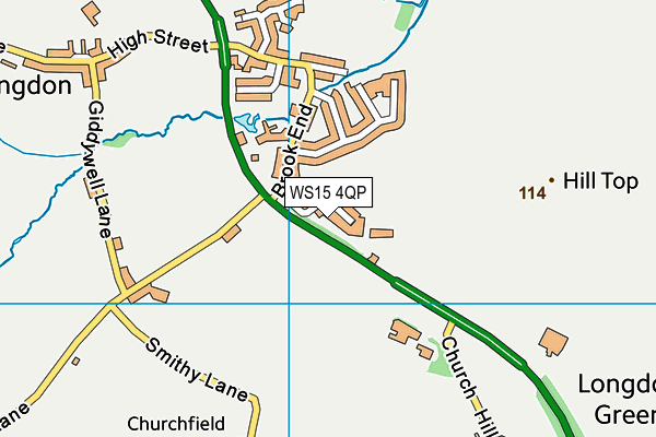 WS15 4QP map - OS VectorMap District (Ordnance Survey) WS15 4QP map - OS VectorMap District (Ordnance Survey)