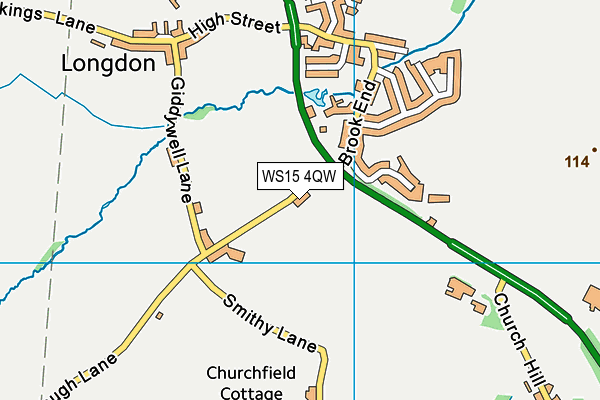WS15 4QW map - OS VectorMap District (Ordnance Survey) WS15 4QW map - OS VectorMap District (Ordnance Survey)