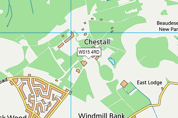 WS15 4RD map - OS VectorMap District (Ordnance Survey) WS15 4RD map - OS VectorMap District (Ordnance Survey)